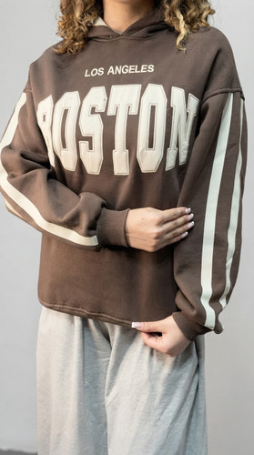 هودی زنانه BOSTON داخل کرکی رنگ مشکی